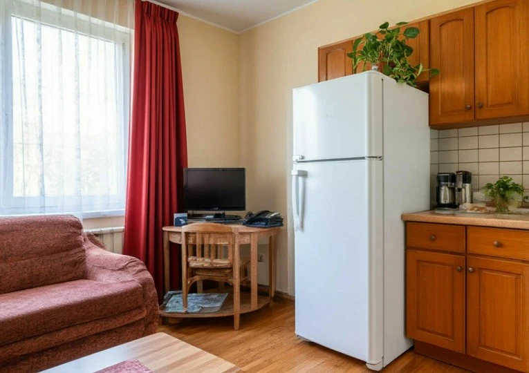 Холодильник в квартире-студии / Источник: Шедеврум