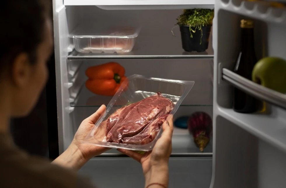 Размороженное мясо из холодильника / Источник: freepik.com