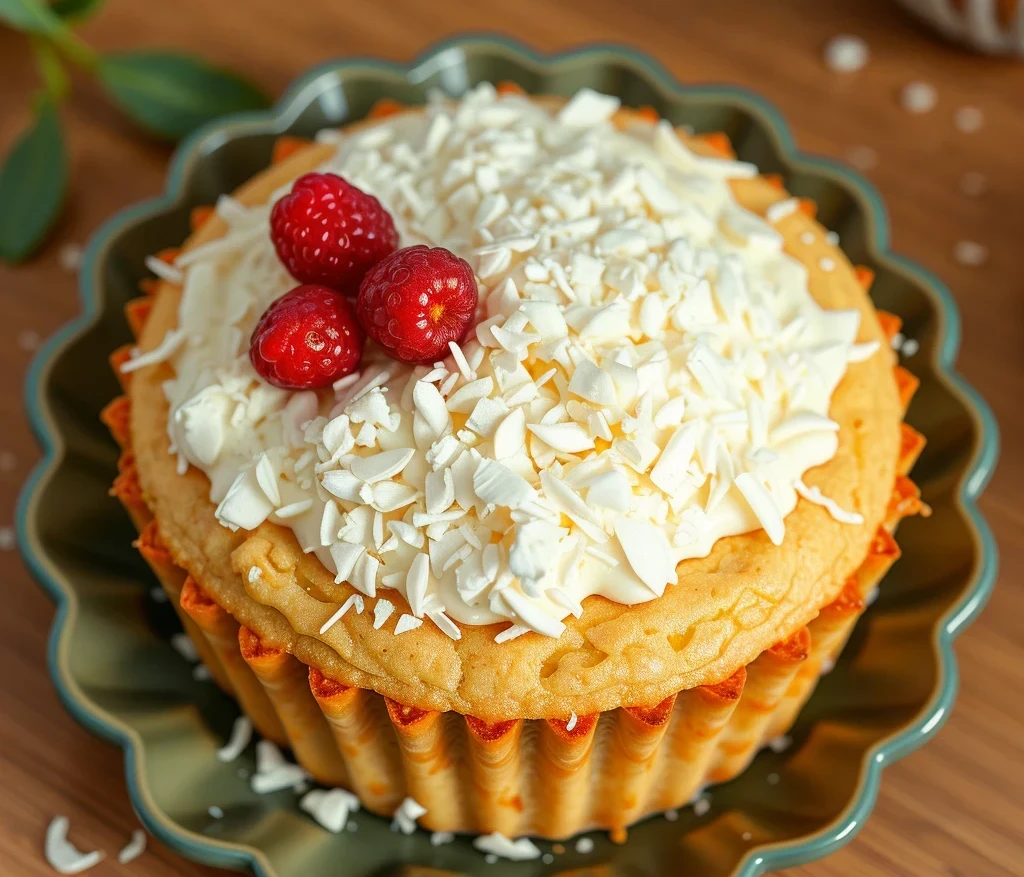 Кокосовый бисквитный кекс/Источник изображения: artguru.ai